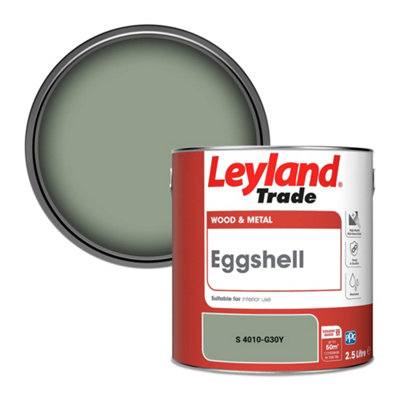 Leyland Trade Wood & Metal Eggshell Paint (S 4010-G30Y) 2.5L from B&Q