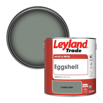 Leyland Trade Wood & Metal Eggshell Paint (S 5005-G20Y) 2.5L from B&Q