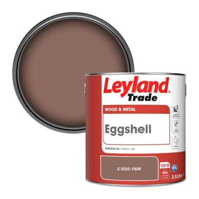 Leyland Trade Wood & Metal Eggshell Paint (S 5020-Y80R) 2.5L from B&Q