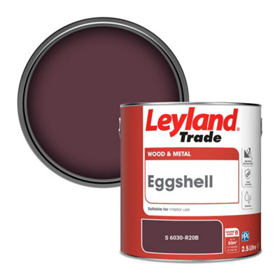 Leyland Trade Wood & Metal Eggshell Paint (S 6030-R20B) 2.5L from B&Q