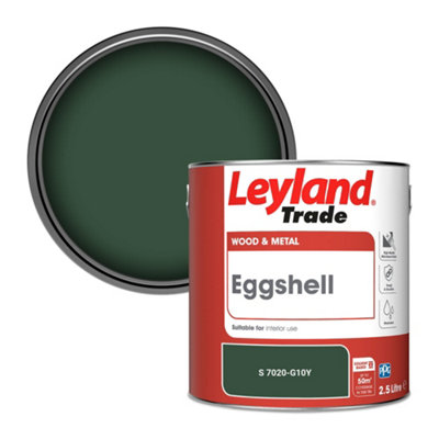 Leyland Trade Wood & Metal Eggshell Paint (S 7020-G10Y) 2.5L from B&Q