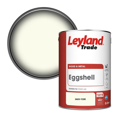 Leyland Trade Wood & Metal Eggshell Paint (0603-Y20R) 5L from B&Q