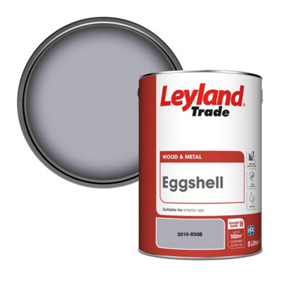 Leyland Trade Wood & Metal Eggshell Paint (3010-R50B) 5L from B&Q