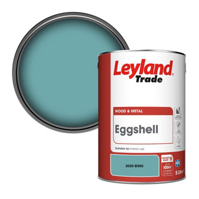 Leyland Trade Wood & Metal Eggshell Paint (3030-B30G) 5L from B&Q