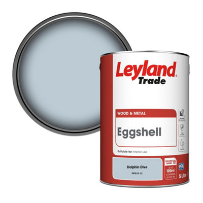 Leyland Trade Wood & Metal Eggshell Paint Dolphin Dive (Ppg10-12) 5L from B&Q