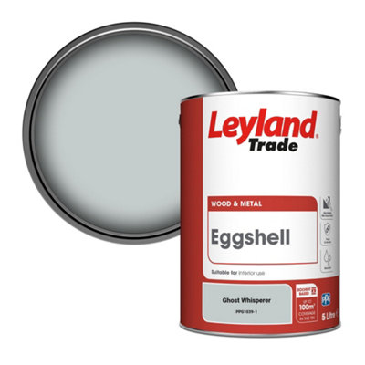 Leyland Trade Wood & Metal Eggshell Paint Ghost Whisperer (Ppg1039-1) 5L from B&Q