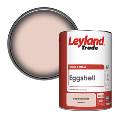 Leyland Trade Wood & Metal Eggshell Paint Cool Cantaloupe (Ppg1066-3) 5L from B&Q