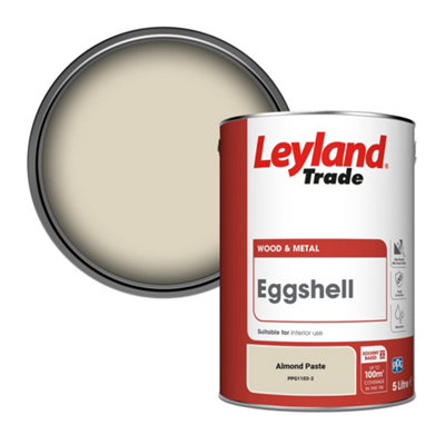 B&Q -  Wood & Metal Eggshell Paint Almond Paste (Ppg1103-2) 5L