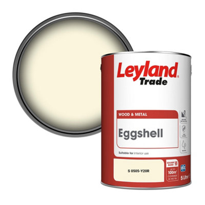 Leyland Trade Wood & Metal Eggshell Paint (S 0505-Y20R) 5L from B&Q