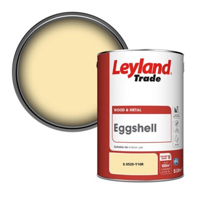 Leyland Trade Wood & Metal Eggshell Paint (S 0520-Y10R) 5L from B&Q