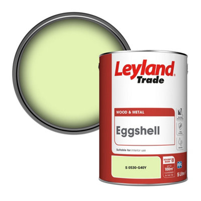 Leyland Trade Wood & Metal Eggshell Paint (S 0530-G40Y) 5L from B&Q