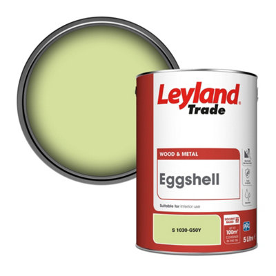 Leyland Trade Wood & Metal Eggshell Paint (S 1030-G50Y) 5L from B&Q