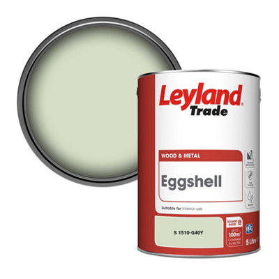 Leyland Trade Wood & Metal Eggshell Paint (S 1510-G40Y) 5L from B&Q