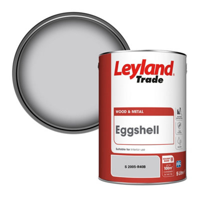 Leyland Trade Wood & Metal Eggshell Paint (S 2005-R40B) 5L from B&Q