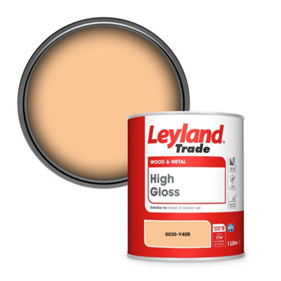 Leyland Trade Wood & Metal High Gloss Paint (0030-Y40R) 1L from B&Q