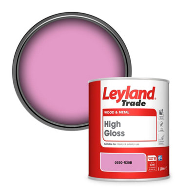 Leyland Trade Wood & Metal High Gloss Paint (0550-R30B) 1L from B&Q