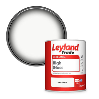 Leyland Trade Wood & Metal High Gloss Paint (0603-R10B) 1L from B&Q