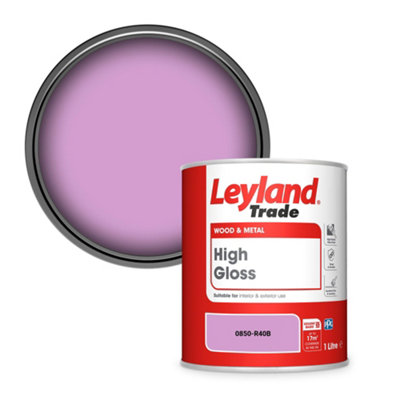 Leyland Trade Wood & Metal High Gloss Paint (0850-R40B) 1L from B&Q