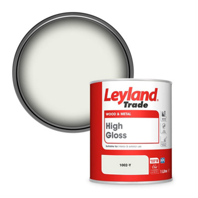 Leyland Trade Wood & Metal High Gloss Paint (1002-Y) 1L from B&Q