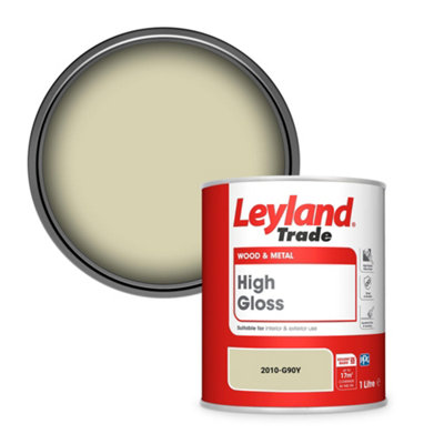 Leyland Trade Wood & Metal High Gloss Paint (2010-G90Y) 1L from B&Q