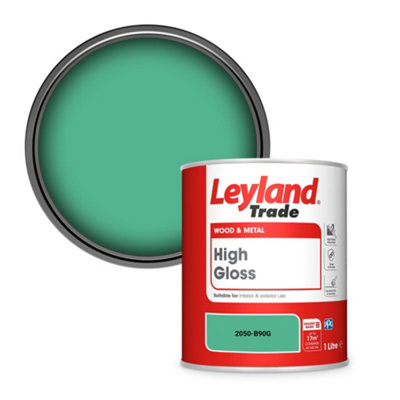 Leyland Trade Wood & Metal High Gloss Paint (2050-B90G) 1L from B&Q
