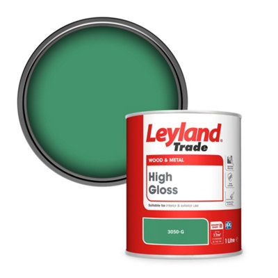 Leyland Trade Wood & Metal High Gloss Paint (3050-G) 1L from B&Q