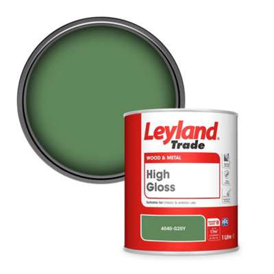 Leyland Trade Wood & Metal High Gloss Paint (4040-G20Y) 1L from B&Q
