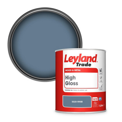 Leyland Trade Wood & Metal High Gloss Paint (5020-R90B) 1L from B&Q