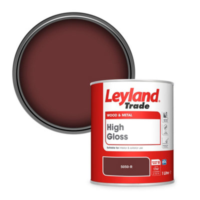 Leyland Trade Wood & Metal High Gloss Paint (5050-R) 1L from B&Q