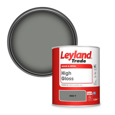Leyland Trade Wood & Metal High Gloss Paint (5502-Y) 1L from B&Q