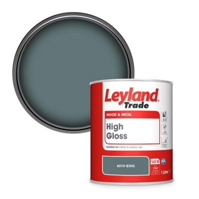Leyland Trade Wood & Metal High Gloss Paint (6010-B30G) 1L from B&Q