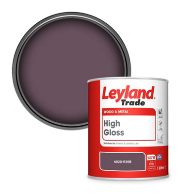 Leyland Trade Wood & Metal High Gloss Paint (6020-R30B) 1L from B&Q