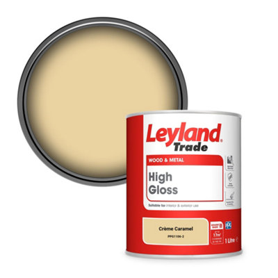 Leyland Trade Wood & Metal High Gloss Paint Crème Caramel (Ppg1106-2) 1L from B&Q