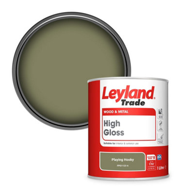 B&Q -  Wood & Metal High Gloss Paint Playing Hooky (Ppg1123-6) 1L