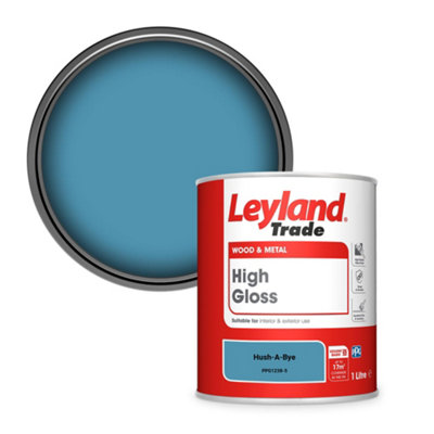 Leyland Trade Wood & Metal High Gloss Paint Hush-A-Bye (Ppg1238-5) 1L from B&Q