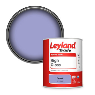 Leyland Trade Wood & Metal High Gloss Paint Puturple (Ppg1248-5) 1L from B&Q