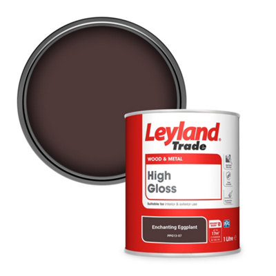 Leyland Trade Wood & Metal High Gloss Paint Enchanting Eggplant (Ppg13-07) 1L from B&Q