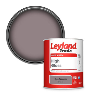 Leyland Trade Wood & Metal High Gloss Paint Deep Raspberry (Ppg18-08) 1L from B&Q
