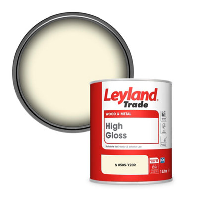 Leyland Trade Wood & Metal High Gloss Paint (S 0505-Y20R) 1L from B&Q