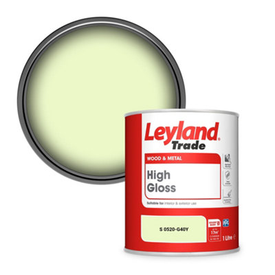 Leyland Trade Wood & Metal High Gloss Paint (S 0520-G40Y) 1L from B&Q