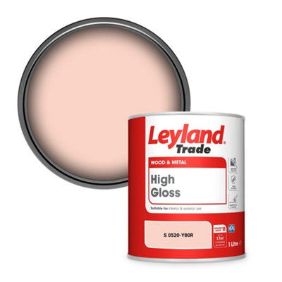 Leyland Trade Wood & Metal High Gloss Paint (S 0520-Y80R) 1L from B&Q