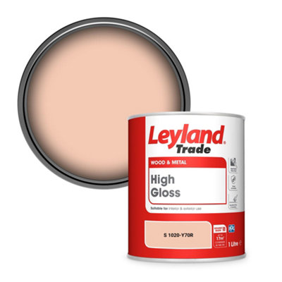 Leyland Trade Wood & Metal High Gloss Paint (S 1020-Y70R) 1L from B&Q