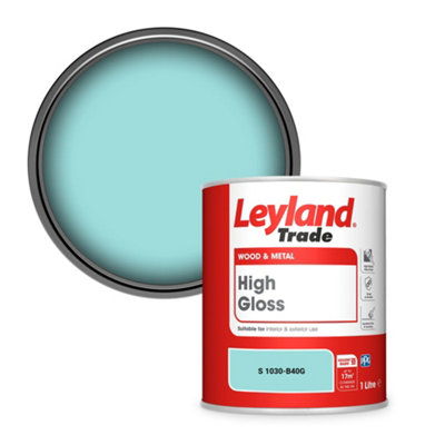 Leyland Trade Wood & Metal High Gloss Paint (S 1030-B40G) 1L from B&Q