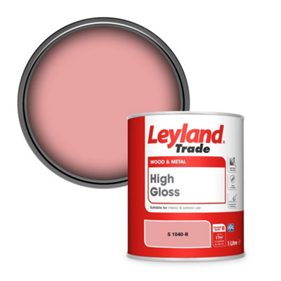 Leyland Trade Wood & Metal High Gloss Paint (S 1040-R) 1L from B&Q