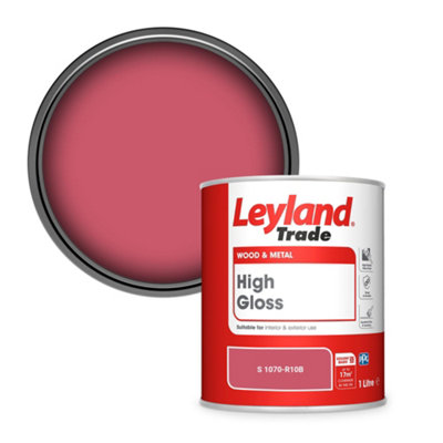 Leyland Trade Wood & Metal High Gloss Paint (S 1070-R10B) 1L from B&Q