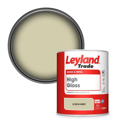 Leyland Trade Wood & Metal High Gloss Paint (S 2010-G90Y) 1L from B&Q