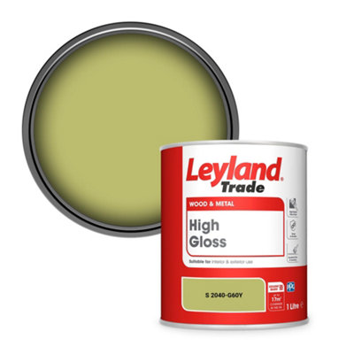 Leyland Trade Wood & Metal High Gloss Paint (S 2040-G60Y) 1L from B&Q