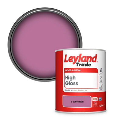 Leyland Trade Wood & Metal High Gloss Paint (S 2050-R30B) 1L from B&Q