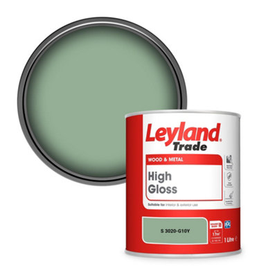 Leyland Trade Wood & Metal High Gloss Paint (S 3020-G10Y) 1L from B&Q