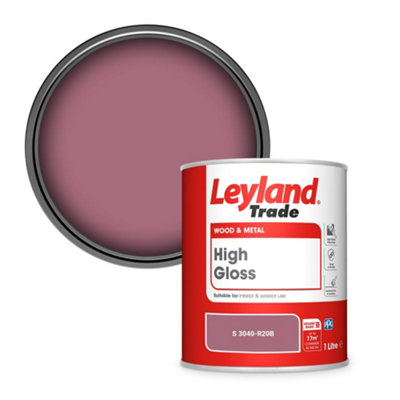 Leyland Trade Wood & Metal High Gloss Paint (S 3040-R20B) 1L from B&Q